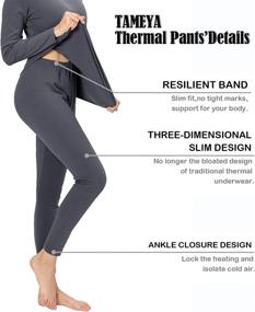 img 2 attached to Women's Ultra Soft Thermal Underwear Set with Fleece Lining for Cold Weather - Long Johns Base Layer for Top & Bottom