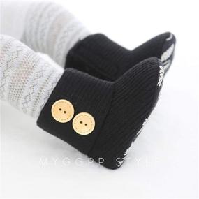 img 3 attached to 👶 COSANKIM Newborn Baby Winter Snow Booties: Soft Anti-Slip Sole for Boys & Girls - Warm Toddler Prewalker Shoes