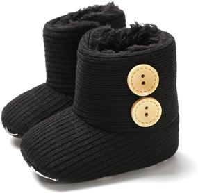 img 2 attached to 👶 COSANKIM Newborn Baby Winter Snow Booties: Soft Anti-Slip Sole for Boys & Girls - Warm Toddler Prewalker Shoes