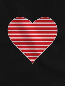 img 3 attached to Adorably Chic: Striped Heart Toddler Fitted T Shirt - Girls' Clothing