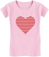 adorably chic: striped heart toddler fitted t shirt - girls' clothing logo