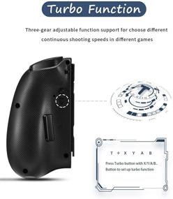 img 2 attached to 🎮 binbok Joypad for Switch: Wireless Controller with 8 LED Colors, Turbo Adjustable, Vibration & Ergonomic Design - Console Accessories for Switch with Rechargeable Battery and Back Button (Black)