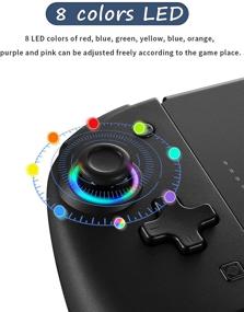img 1 attached to 🎮 binbok Joypad for Switch: Wireless Controller with 8 LED Colors, Turbo Adjustable, Vibration & Ergonomic Design - Console Accessories for Switch with Rechargeable Battery and Back Button (Black)
