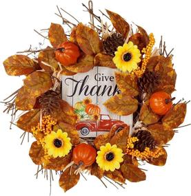 img 3 attached to Prsildan Thanksgiving Decoration Sunflowers Artificial