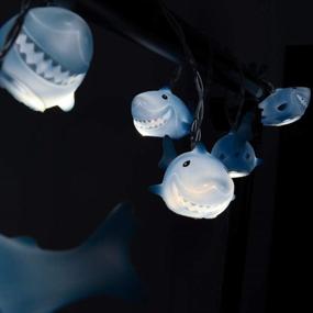 img 2 attached to GZMAY Indoor Outdoor Decor Shark String Lights: Fun & Vibrant 🦈 10 LED Battery Operated Decorative Lights for Home, Party, Kids' Bedroom, and More!