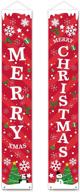 🎄 vibrant merry christmas banner sign for festive front porch decorations and outdoor xmas décor - eye-catching red merry christmas sign for city or country clearance - wall hanging outside logo