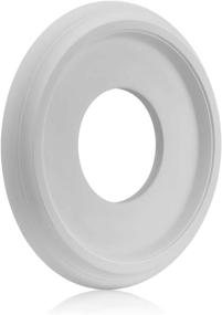 img 2 attached to 🏢 Canomo 2 Packs Molded PU Ceiling Medallion for Light Fixtures and Ceiling Fans - 10"OD x 4"ID, White - Enhance Your Ceiling Décor!