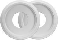 🏢 canomo 2 packs molded pu ceiling medallion for light fixtures and ceiling fans - 10"od x 4"id, white - enhance your ceiling décor! logo