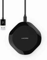 🔌 luxcoms wireless charger - qi-certified 15w max charging pad for iphone 11 pro max/xs max/xr/xs/8 plus, galaxy note 10 plus/s10/s10 plus/s10e - no ac adapter included logo