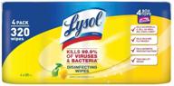 reckitt lysol yellow wipes - pack of 4, 80ct each logo