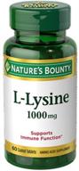 🌿 nature's bounty 1000mg l-lysine tablets - 120 count (2 bottles x 60) for enhanced optimization logo