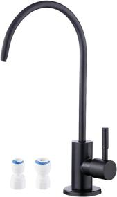 img 4 attached to 💧 KES Black Reverse Osmosis Faucet - Non-Air-Gap Water Filter System - Matte Black 304 Stainless Steel - Z504CLF-BK