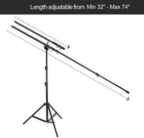 img 1 attached to 📸 LimoStudio 78-Inch Studio Lighting Reflector Arm Stand Holder Boom Arm, Light Stand, Sandbags Saddlebag, Adapter Clamp for Connecting Boom Arm to Stand - AGG812