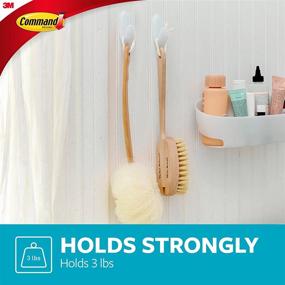 img 1 attached to 🛁 Command Bath Medium Hook Value Pack - Clear Frosted | Organize Damage-Free!