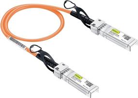 img 4 attached to 🔌 10G SFP+ DAC Cable - Orange Twinax SFP Cable for Cisco SFP-H10GB-CU0.3M, Ubiquiti UniFi, D-Link, Supermicro, Netgear, Mikrotik, Fortinet, 0.3-Meter(1ft)
