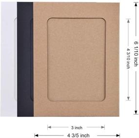 img 3 attached to 📸 Kraft Paper Photo Frame Set - 30 PCS DIY Cardboard Picture Frames with Wood Clips and Jute Twine | Fits 4x6 Photos, Available in 3 Colors