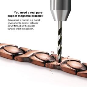 img 1 attached to 🦶 Ферако магнитные браслетки из меди для женщин: снятие боли при артрите, браслет из чистой меди 99,99% с мощными магнитами для ног и щиколоток