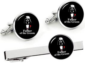 img 2 attached to 🤵 Personalized Wedding Cufflinks by Kooer - Customized Jewelry for Your Big Day