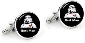 img 4 attached to 🤵 Personalized Wedding Cufflinks by Kooer - Customized Jewelry for Your Big Day