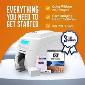 img 3 attached to 🖨️ Efficient Magicard 300 Single Side ID Card Printer Bundle with Supplies - Advanced Badge Maker Machine (3300-0001)