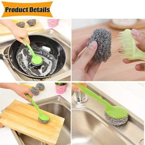 img 3 attached to 18 PCS Stainless Steel Sponges Scrubbers - Ultimate Rust and Stain Removers for Cookware Cleaning (18 Pack)