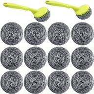 18 pcs stainless steel sponges scrubbers - ultimate rust and stain removers for cookware cleaning (18 pack) logo