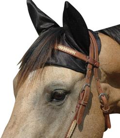 img 1 attached to 🐴 Cashel Comfort Ears Horse Fly Bonnet - Black, Size Large