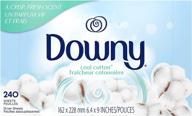 🌬️ 240 count cool cotton downy fabric softener dryer sheets - enhance your laundry experience now! logo