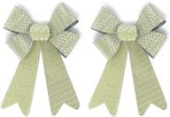 holiday crafts (tm) set of 2 gold hologram bows - 9 x 13 inches each logo