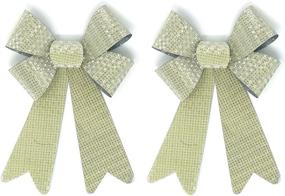img 1 attached to Holiday Crafts (TM) Set of 2 Gold Hologram Bows - 9 x 13 Inches Each