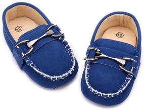 img 2 attached to 👶 Baby Boys Girls Loafers Prewalker Moccasin Crib Shoes by LONSOEN