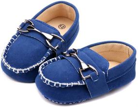 img 1 attached to 👶 Baby Boys Girls Loafers Prewalker Moccasin Crib Shoes by LONSOEN