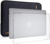 tomtoc recycled laptop sleeve and hard shell case for 13-inch macbook air with retina display a1932 logo