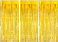 🎉 tuparka 3-piece metallic foil curtains- merry christmas foil fringe curtain, 1 x 2 meters, ideal for birthday wedding party, photo backdrop props decorations logo