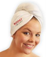 boost n blend microfiber twist & dry hair towel wrap for women: effective no frizz, quick dry hair turban for curly, long & thick hair - reduces thinning hair damage logo