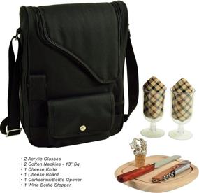 img 3 attached to USA-Made Picnic at Ascot Insulated Wine and Cheese Cooler Bag: Premium Design and Quality