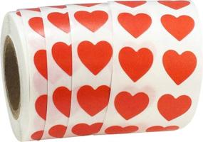 img 1 attached to ❤️ Valentine's Day Crafting & Scrapbooking Red Heart Stickers - 1/2 Inch, Pack of 1,000 Adhesive Stickers