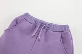 img 2 attached to 🎀 Stylish and Cozy: UNACOO Winter Velvet Casual Purple Girls' Clothing