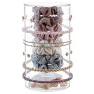 🎀 versatile acrylic hair accessories organizer – 3-in-1 headband and scrunchie holder with hair brush compartment and additional storage - acrylic display organizer for bows, hair ties, and more logo