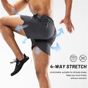 img 2 attached to MEN's Quick Dry Running Shorts with Pockets - Lightweight, Breathable &amp; Active 5-Inch Workout Shorts by MIER