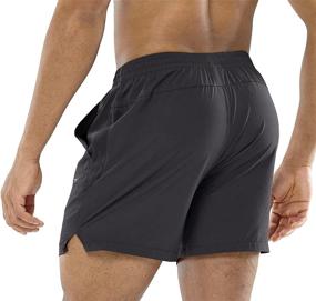 img 3 attached to MEN's Quick Dry Running Shorts with Pockets - Lightweight, Breathable &amp; Active 5-Inch Workout Shorts by MIER