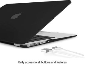 img 1 attached to iCasso MacBook Pro 15 Inch Case 2019 2018 2017 2016 Release Model A1990/A1707 - 5 in 1 Bundle, Hard Plastic Case, Sleeve, Screen Protector, Keyboard Cover & Dust Plug - Compatible with MacBook Pro 15 - Black