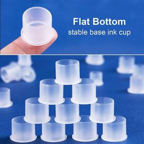 img 2 attached to 🖌️ 350Pcs Tattoo Ink Caps, Disposable Tattoo Ink Cups with Base - Large/Medium/Small Sizes, Premium Tattoo Cups for Tattooing, Tattoo Supplies and Equipment