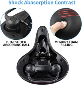 img 1 attached to 🚲 GOLOLBA Comfort Soft Wide Bicycle Seat with Waterproof Cover - Includes 1Pcs Bicycle Bell and 2Pcs Installation Tools - Ideal for Indoor and Outdoor Bikes