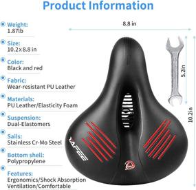 img 3 attached to 🚲 GOLOLBA Comfort Soft Wide Bicycle Seat with Waterproof Cover - Includes 1Pcs Bicycle Bell and 2Pcs Installation Tools - Ideal for Indoor and Outdoor Bikes