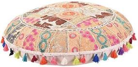 img 3 attached to Flyingasedgle Handmade Colorful Bohemian Meditation Bedding