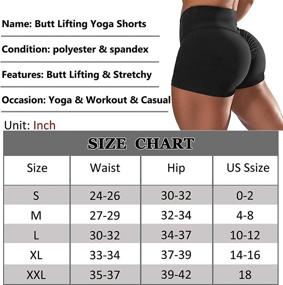 img 1 attached to 🍑 Women's High Waist Butt Lifting Yoga Shorts - Ruched Booty Scrunch Hot Pants for Gym and Workout