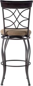 img 2 attached to 🪑 Linon 30-Inch Curved Back Bar Swivel Stool