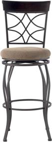 img 1 attached to 🪑 Linon 30-Inch Curved Back Bar Swivel Stool