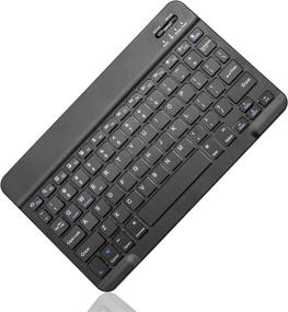 img 4 attached to 🔌 Wireless Bluetooth Keyboard for Samsung Galaxy Tab A 10.1/8.4/8.0 Inch and Other Bluetooth Enabled Tablets and Phones - Black
